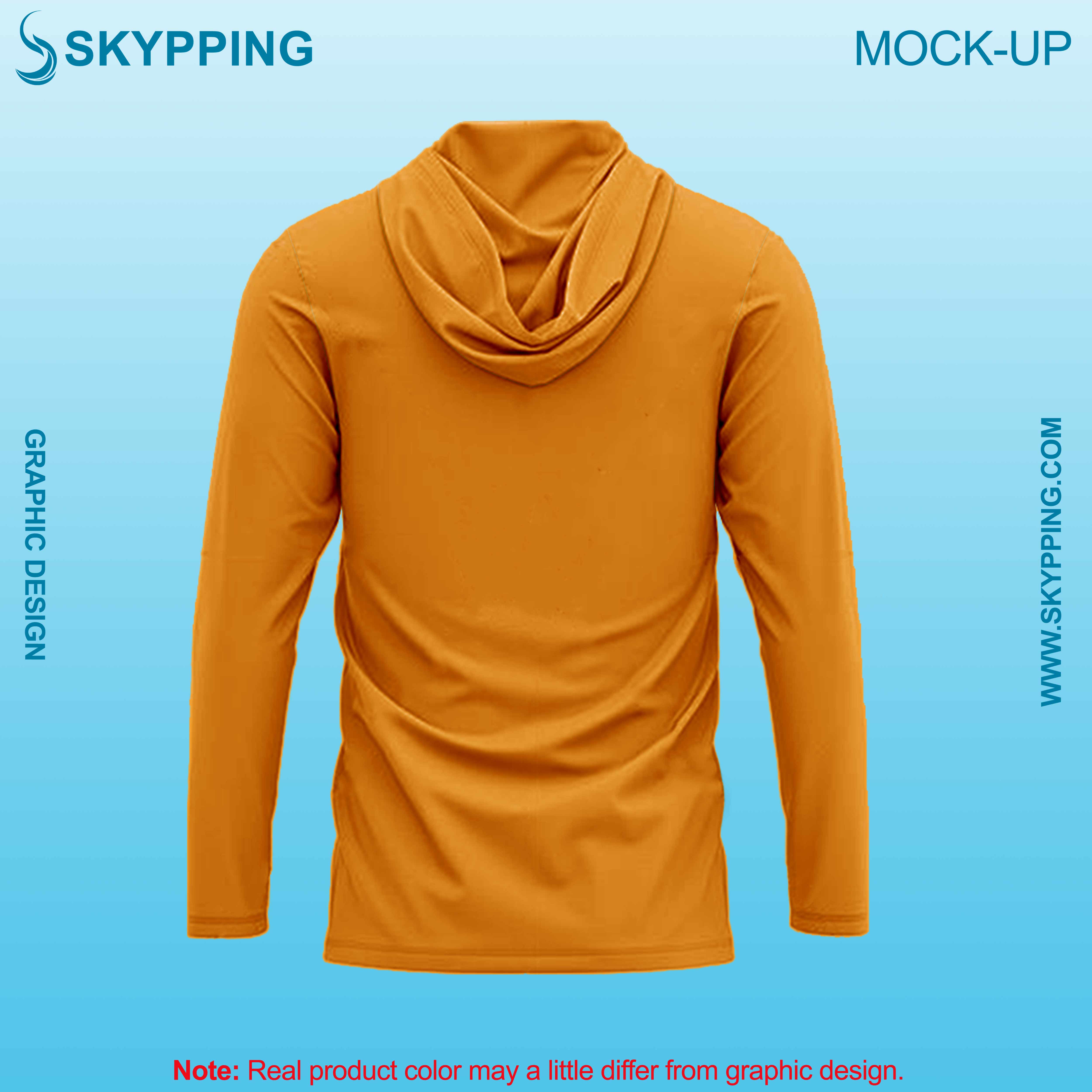 Hooded Long sleeve set-in style round neck t-shirts for men